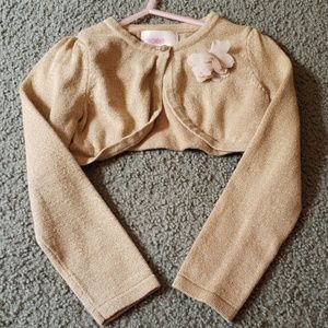Gold toddler cardigan